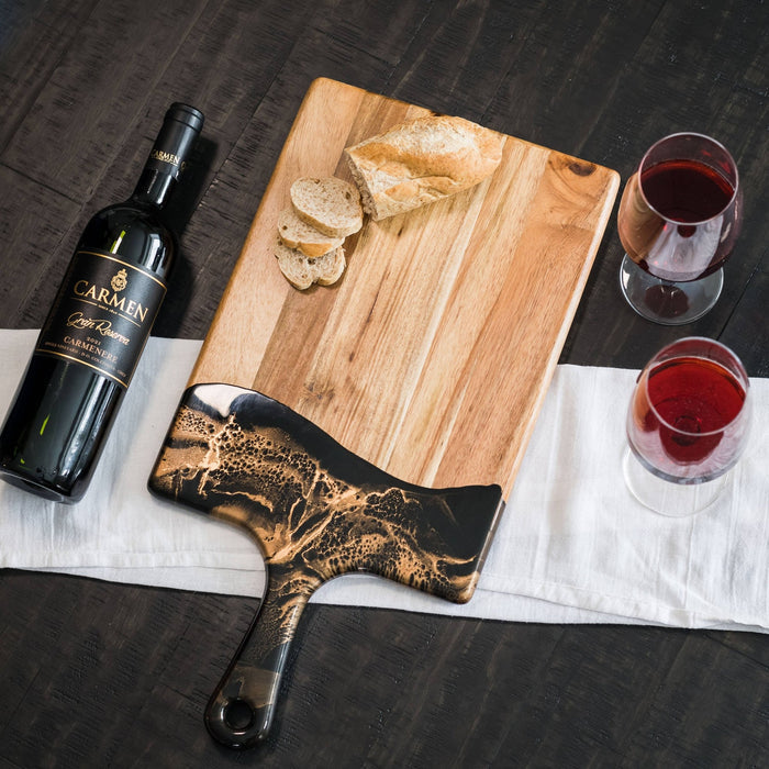 10" x 20" Black Ember Charcuterie Board