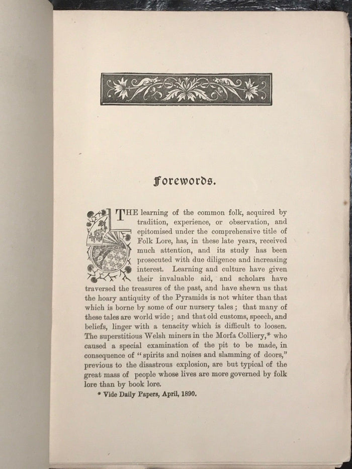 1890 - FOLKLORE OF EAST YORKSHIRE, John Nicholson 1st/1st Scarce GHOSTS FAIRIES