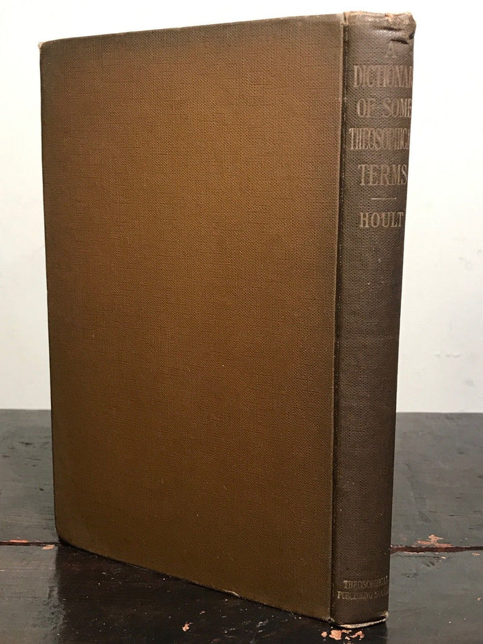 1910 — A DICTIONARY OF SOME THEOSOPHICAL TERMS, Powis Hoult, 1st / 1st
