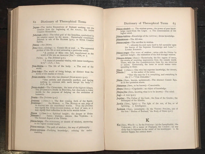 1910 — A DICTIONARY OF SOME THEOSOPHICAL TERMS, Powis Hoult, 1st / 1st