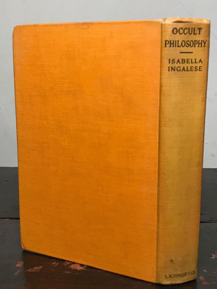 1920 — OCCULT PHILOSOPHY by Isabella Ingalese 2nd Edition, OCCULT PSYCHIC SPIRIT