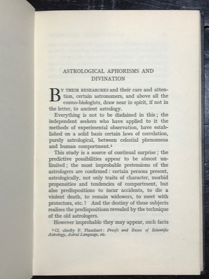 1935 - ASTROLOGICAL APHORISMS AND DIVINATION - FRINGE ASTROLOGY, TELEPATHY