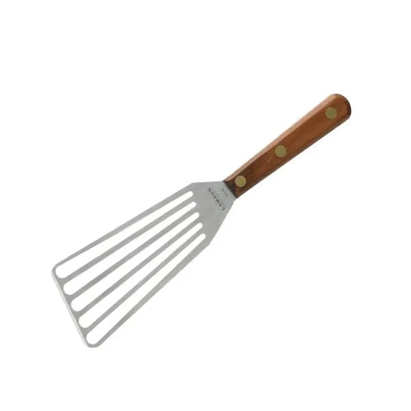 3" x 6" Chef's Slotted Turner, Walnut Handle-Lamson-Atlas Preservation