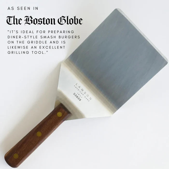 5" x 6" Hamburger Turner, Walnut Handle-Lamson-Atlas Preservation