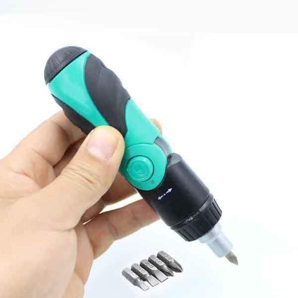 6 In 1 Ratchet Folding Multi-Function Screwdriver