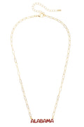 Alabama Crimson Tide Puffy Nameplate Necklace