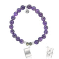 Amethyst Gemstone Bracelet with Your Story Sterling Silver Charm