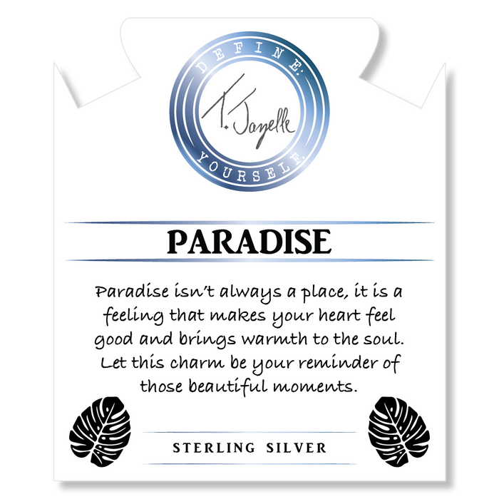 Australian Agate Gemstone Bracelet with Paradise Sterling Silver Charm