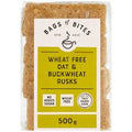 Bags of Bites Oat and Buckwheat Rusks No Added Sugar and Wheat Free Diabetic Friendly 500g