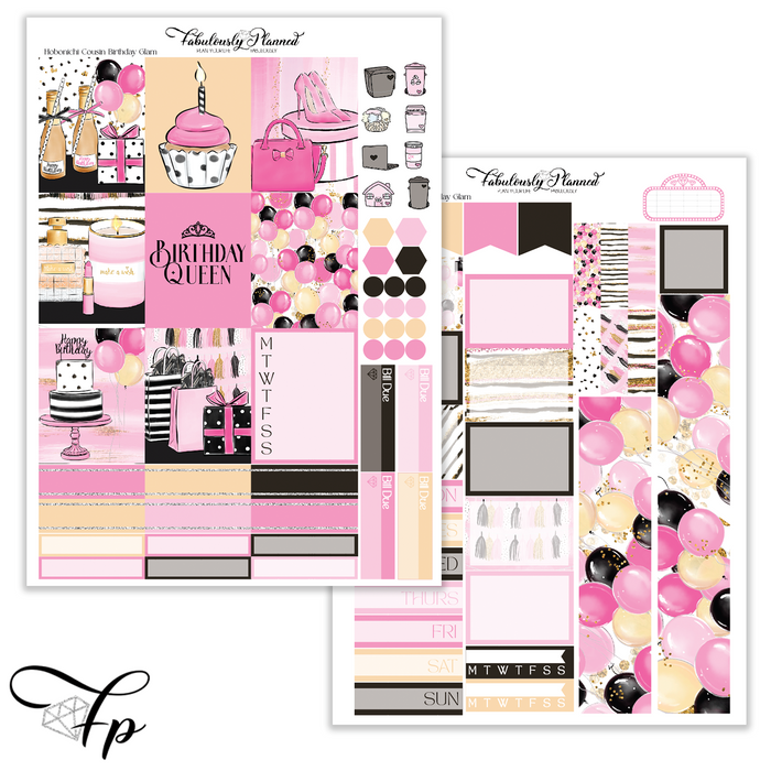 Birthday Glam - Hobonichi Cousin Kit