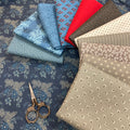Blue & Gray Fat Quarter Stack of 12 Fat Quarters
