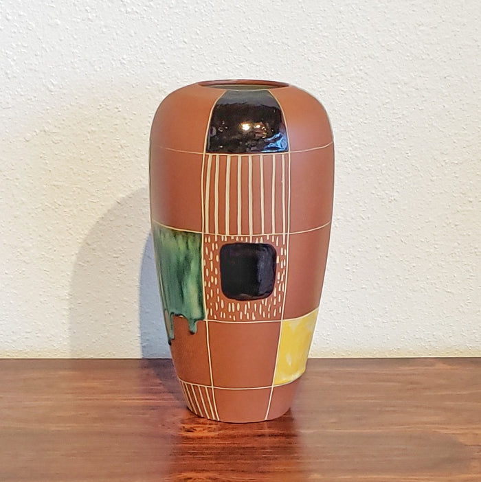 BODO MANS ‘KUBA’ VASE 2001/30 FOR MAREI KERAMIK (RARE)