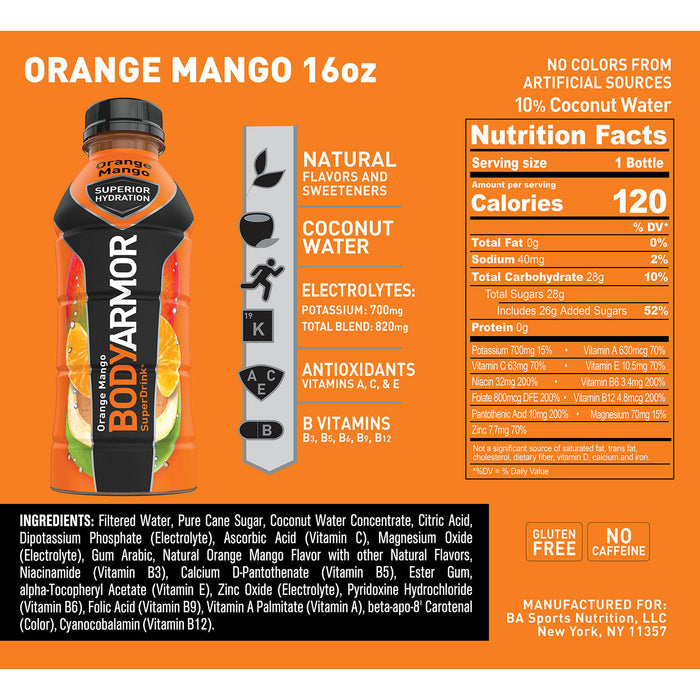 BODYARMOR Sports Drink Variety Pack (16oz / 20pk)