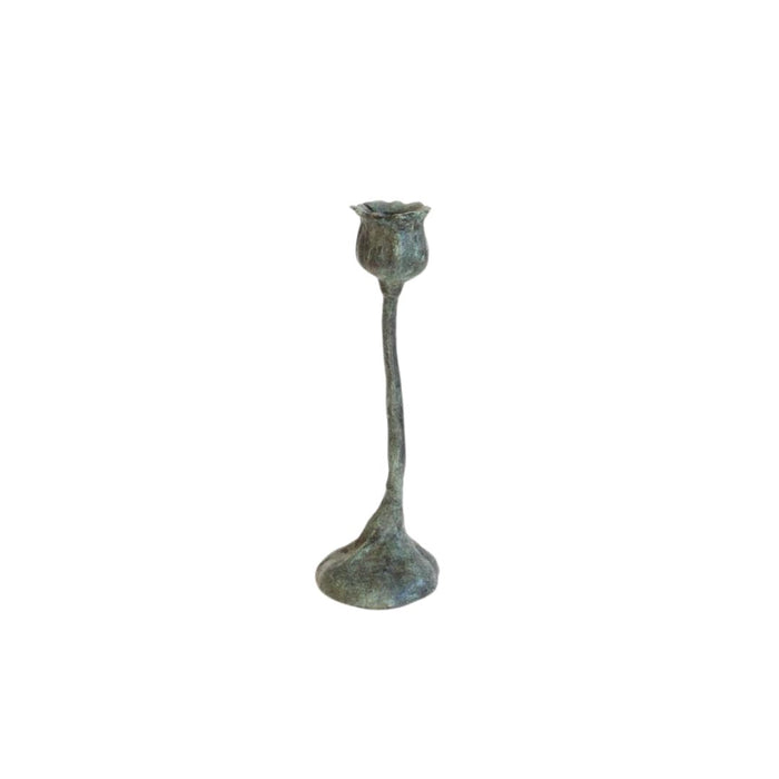 Bronze Poppy Candlestick, Large