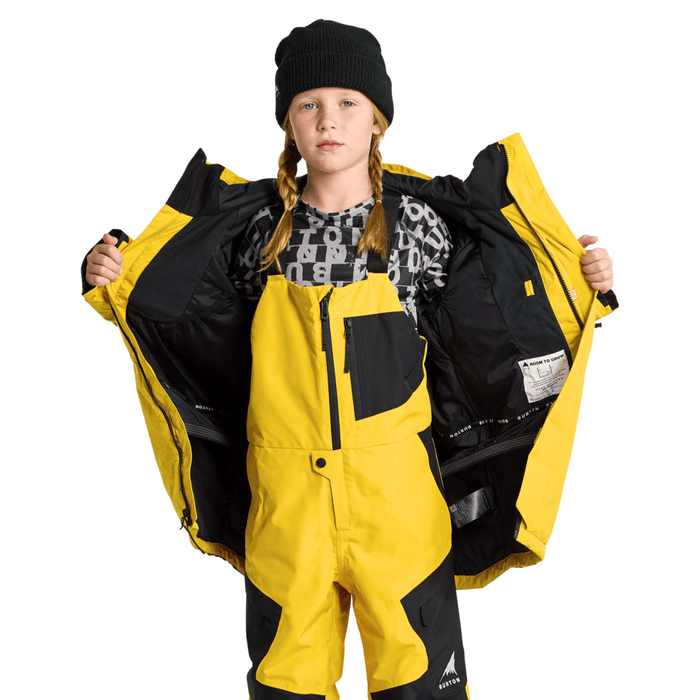 Burton Kids Powline Gore - tex Jacket 2025 Goldenrod/True Black - Comor - Go Play Outside