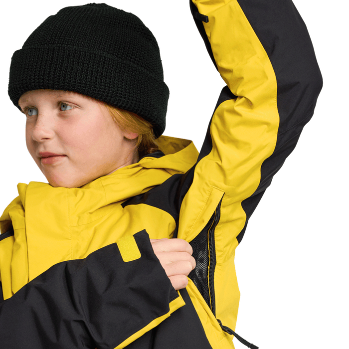 Burton Kids Powline Gore - tex Jacket 2025 Goldenrod/True Black - Comor - Go Play Outside
