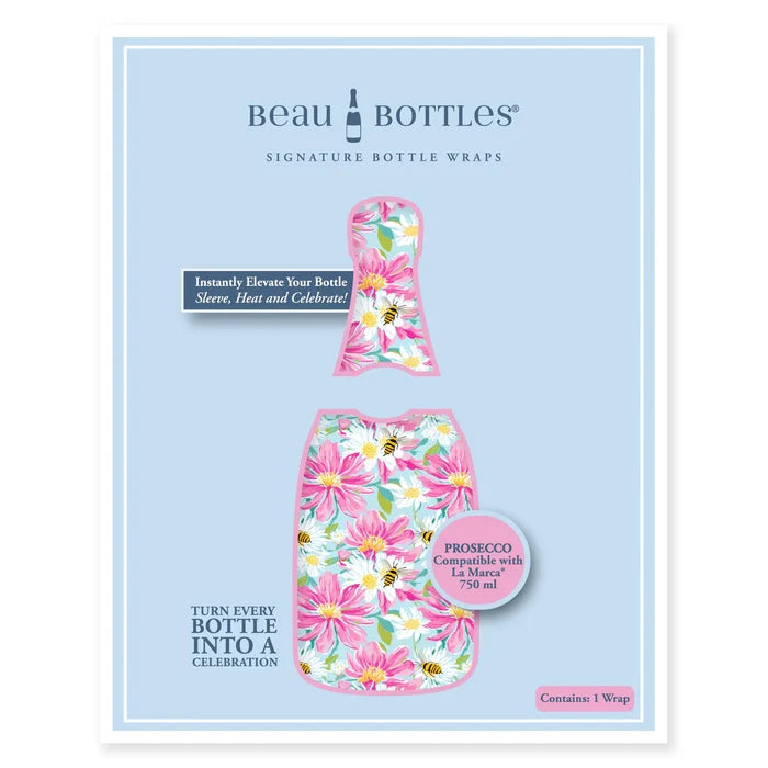 Busy Bee Garden Prosecco Bottle Wrap