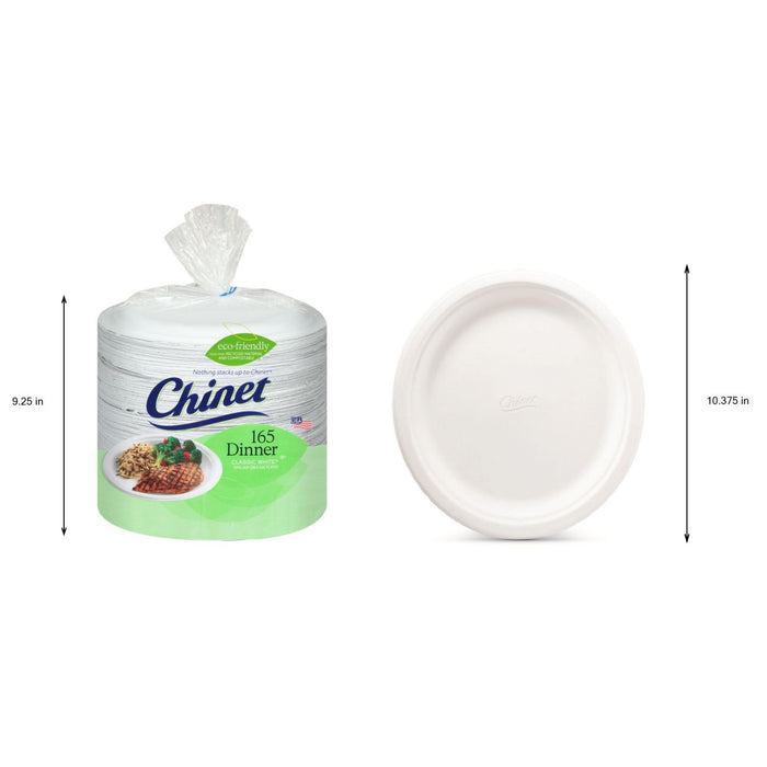 Chinet Classic White 10-3/8" Dinner Plates (165 ct.)