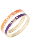 Clemson Tigers Skinny Enamel Hinge Bangle