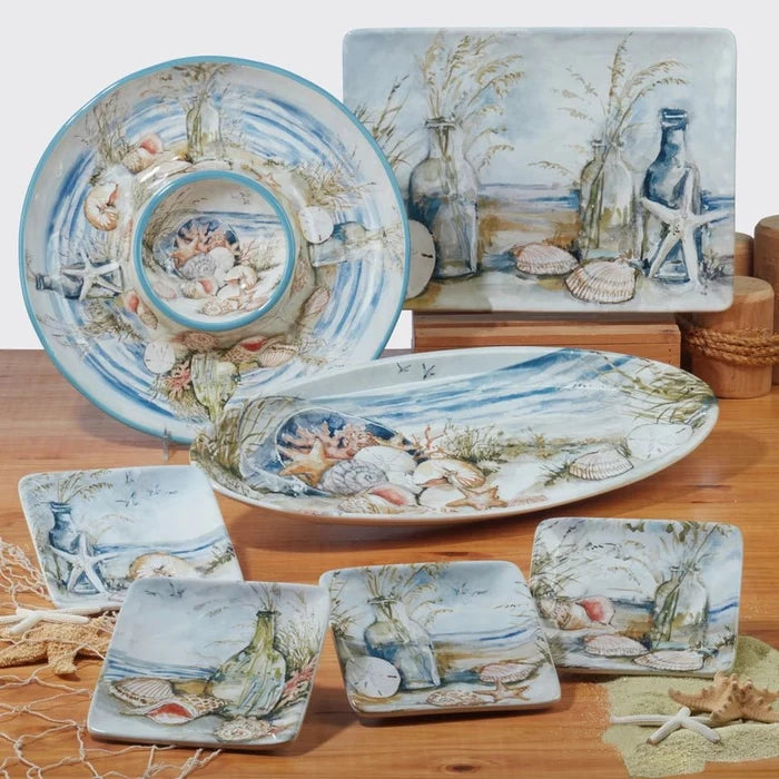 Coastal Landscape Fish Platter 19.5in X 8.5in