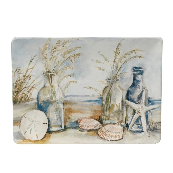 Coastal Landscape Rectangular Platter 14in X 10in