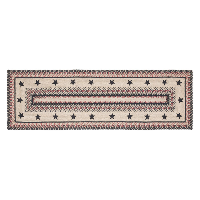 Colonial Star Jute Rug/Runner Rect w/ Pad 24x78