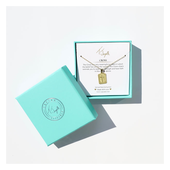Cross Gold Charm Necklace