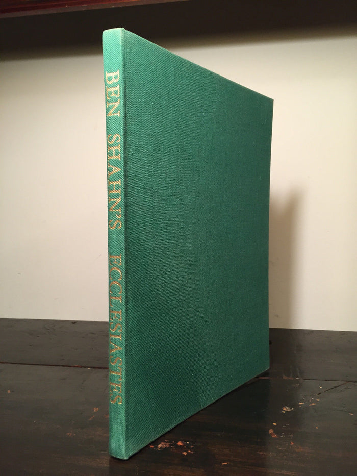 ECCLESIASTES OR THE PREACHER Ben Shahn Scarce Dust Jacket Bible Scripture Hebrew