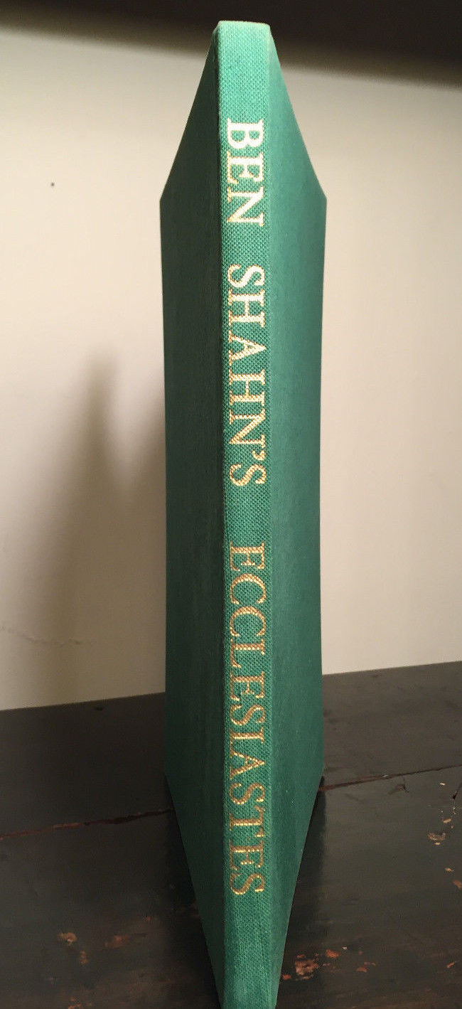 ECCLESIASTES OR THE PREACHER Ben Shahn Scarce Dust Jacket Bible Scripture Hebrew