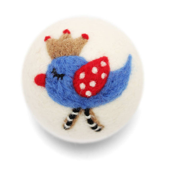 Eco Wool Dryer Ball: Blue Bird Queen