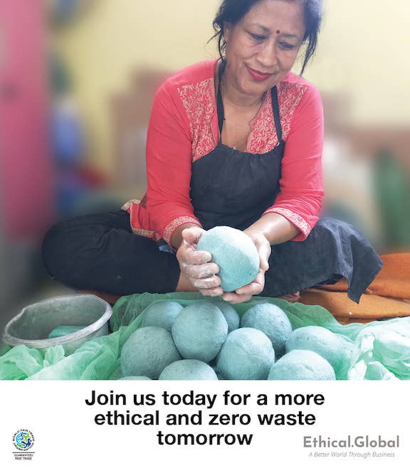 Eco Wool Dryer Ball: Blue Bird Queen
