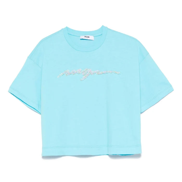 MSGMEmbellished Jersey T-shirt8051883347937SAVANNA