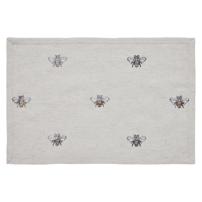 Embroidered Bee Placemat Set of 6 12x18