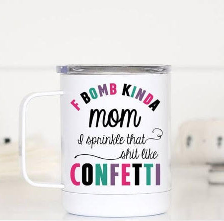 F BOMB Mom Joke Travel Mug