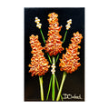 Contemporary floral painting inspired by goldenrod featured in the "Baby Blooms" collection by Michigan artist Denise Cassidy. Original, artist-signed, acrylic and mixed-media on gallery-wrapped canvas painting.