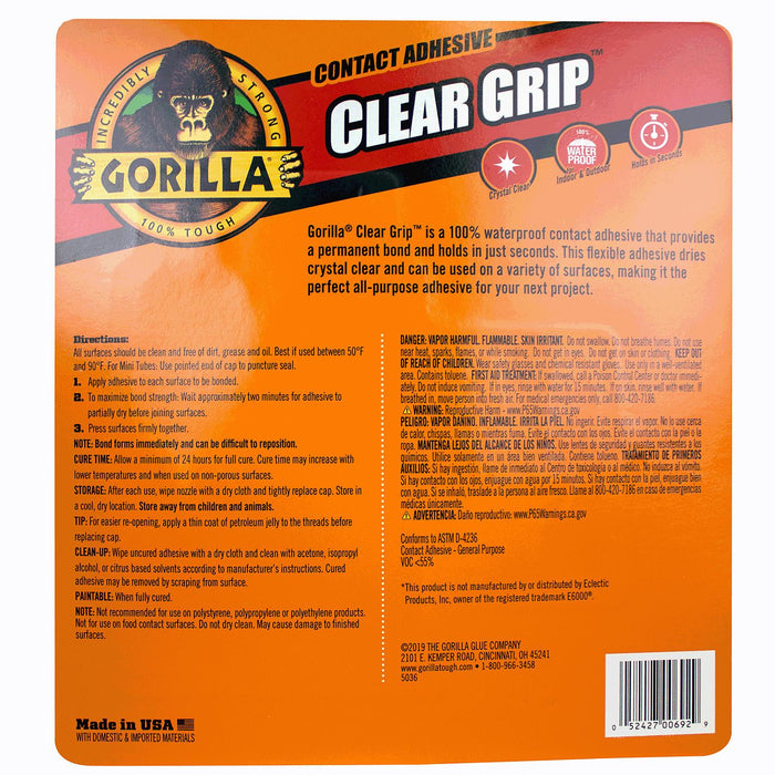 Gorilla Clear Grip, 4 Pack