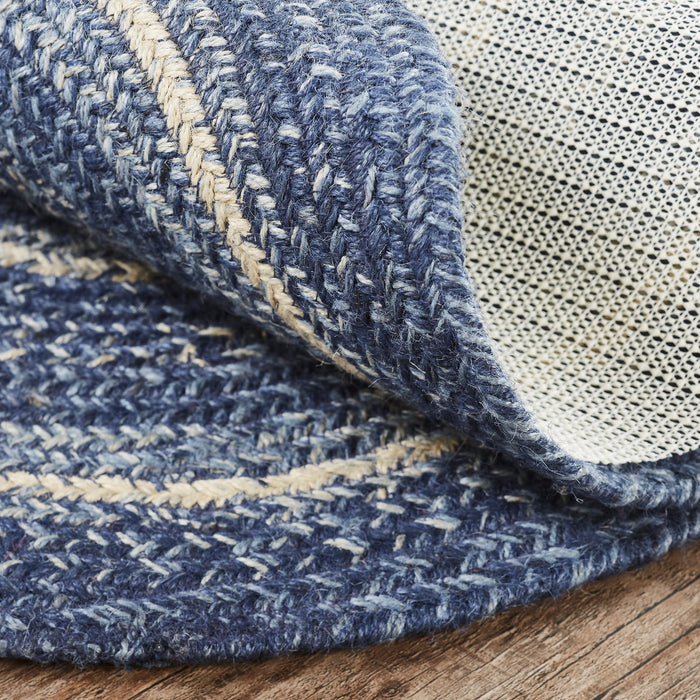 Great Falls Blue Jute Rug Oval 24x36