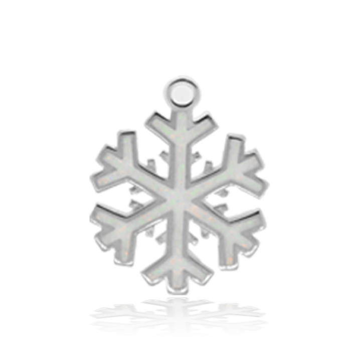 Green Angelite Gemstone Bracelet with Snowflake Opal Sterling Silver Charm