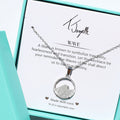 Hammered Wave Sterling Silver Charm Necklace