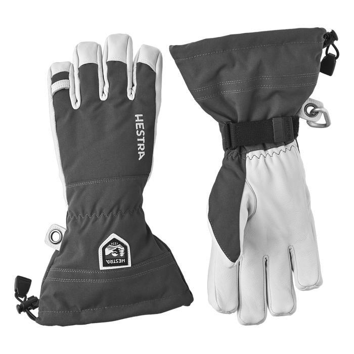 Hestra Men's Army Leather Heli Ski Glove Grey - Comor - Go Play Outside