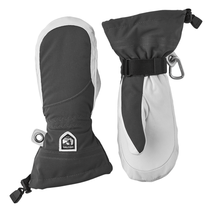Hestra Women's Heli Ski Mitt Grey/Off White - Comor - Go Play Outside
