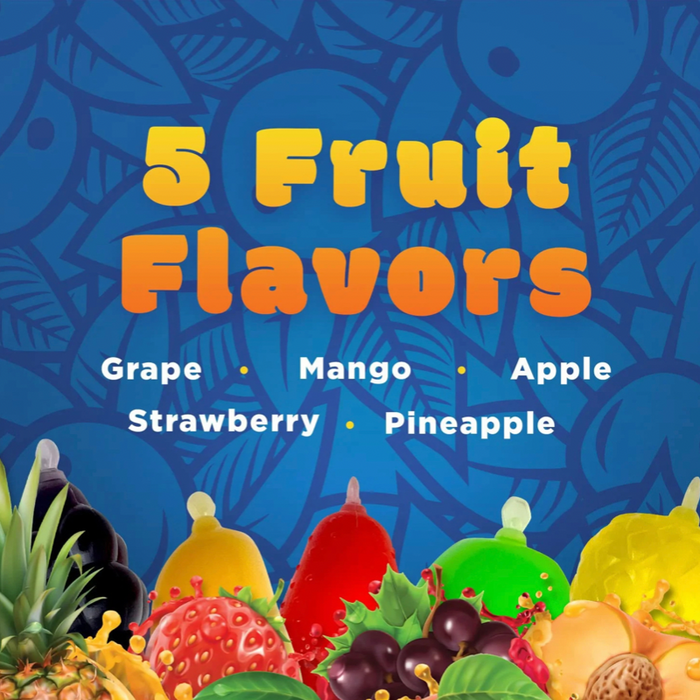 Jelly Fruit, Assorted Flavors Squeezable Vegan-Friendly Candy - 12.69 oz.