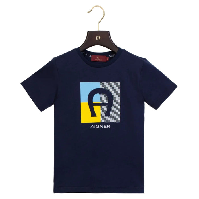 AIGNERJersey Logo Print T-Shirt4062176911333SAVANNA