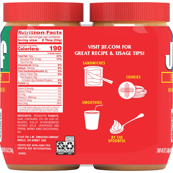 Jif Creamy Peanut Butter (48 oz., 2 pk.)