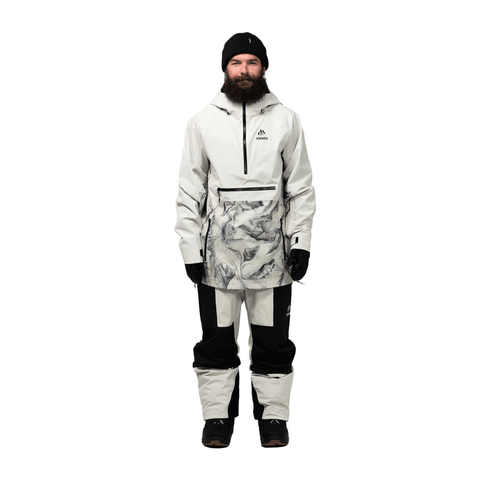 Jones Men's Mtn Surf Anorak Jacket 2024 Glacier Print/Mineral Grey