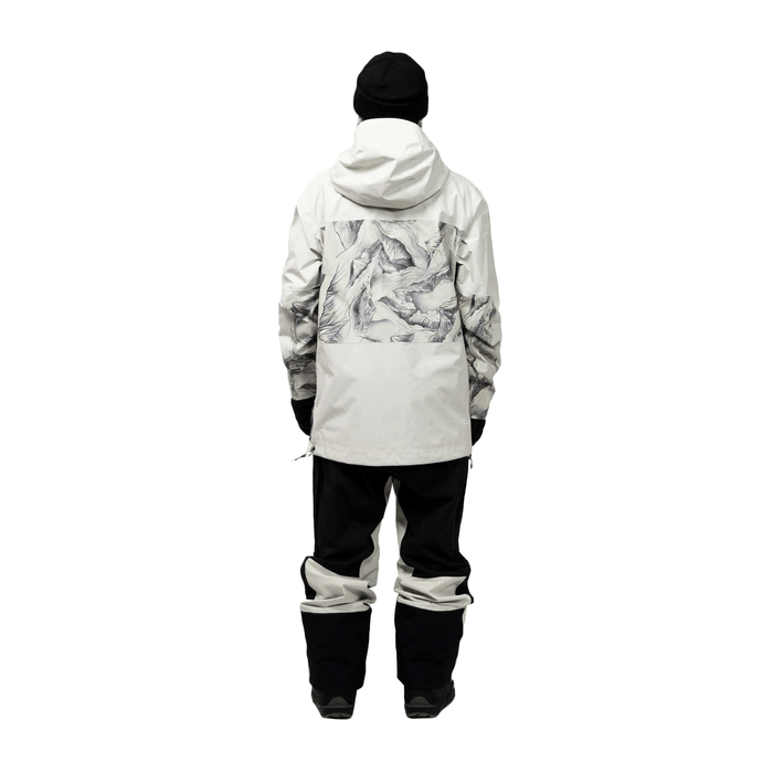 Jones Men's Mtn Surf Anorak Jacket 2024 Glacier Print/Mineral Grey