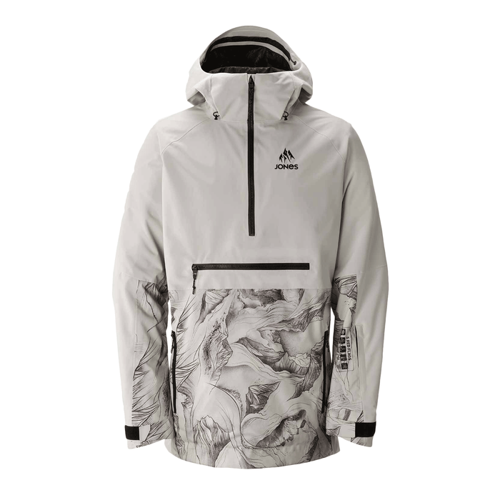Jones Men's Mtn Surf Anorak Jacket 2024 Glacier Print/Mineral Grey
