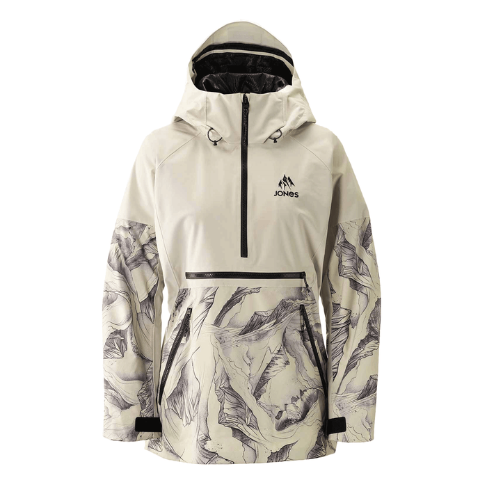 Jones Women's Mtn Surf Recycled Anorak Jacket 2024 Glacier Print/Mineral Grey