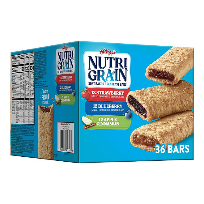 Kellogg's Nutri-Grain Bars Variety Pack (1.3 oz., 36 pk.)