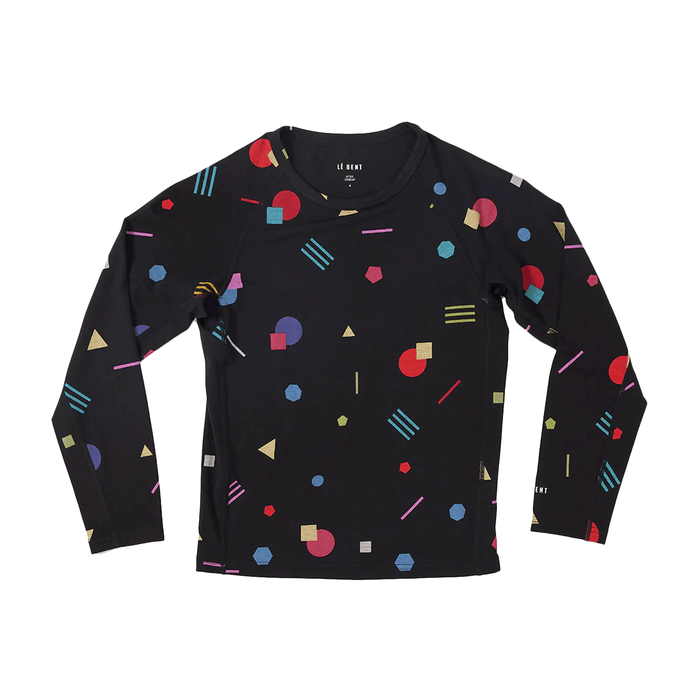 Le Bent Kids Confetti Midweight Raglan Top 2025 Black - Comor - Go Play Outside